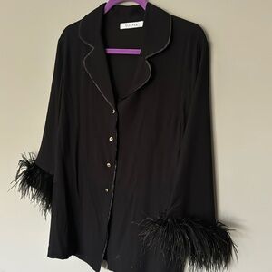 Sleeper black feather shirt